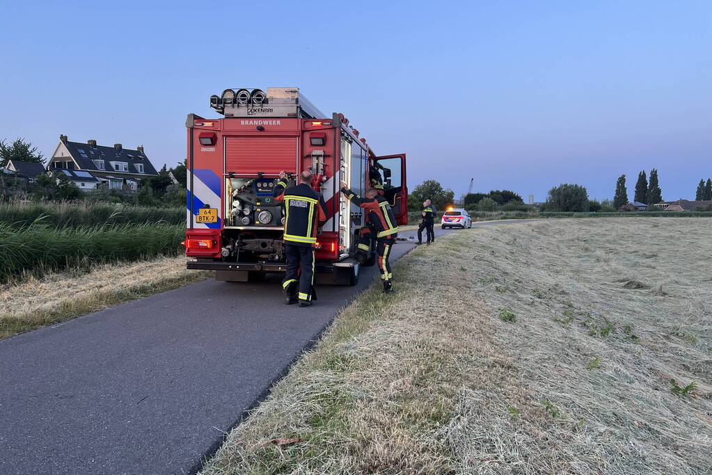 Afval in brand snel geblust