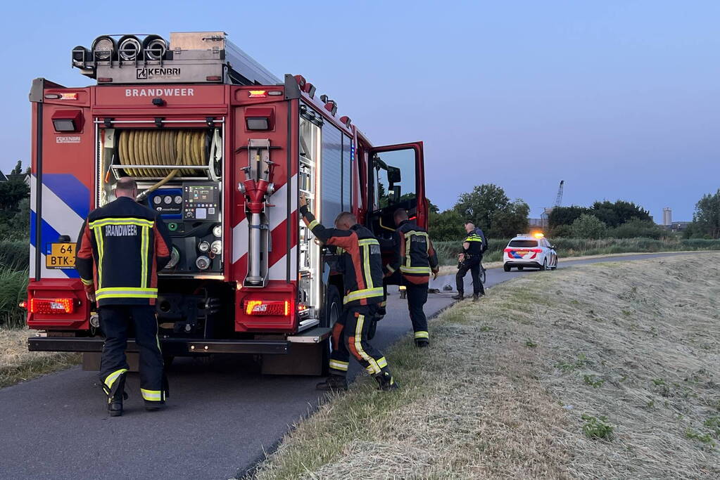 Afval in brand snel geblust