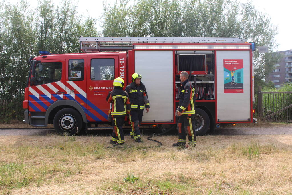 Bermbrand snel onder controle