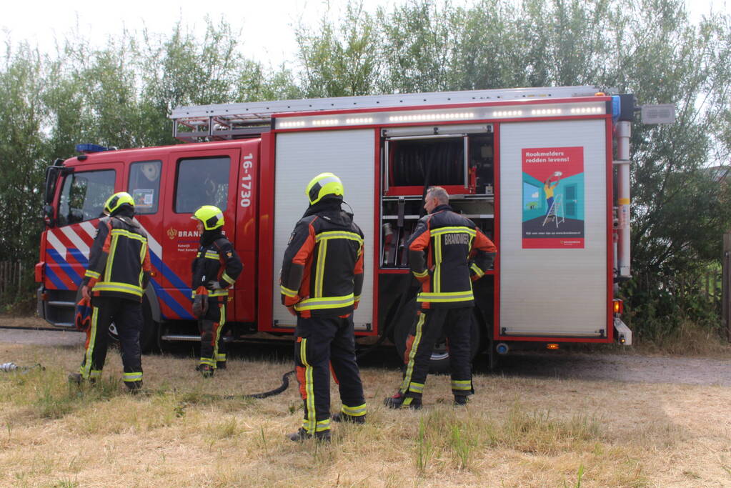 Bermbrand snel onder controle