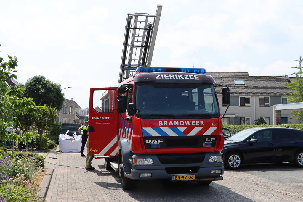 Brand in garage snel geblust