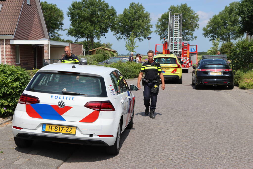 Brand in garage snel geblust