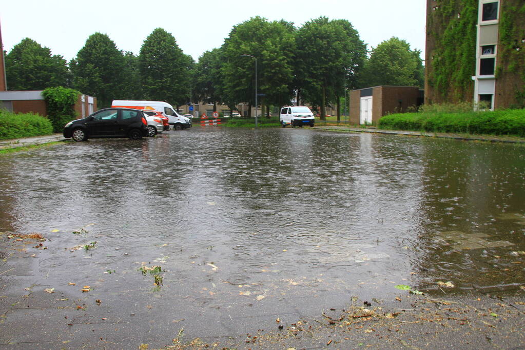 Wateroverlast door hevige regenval in Limburg