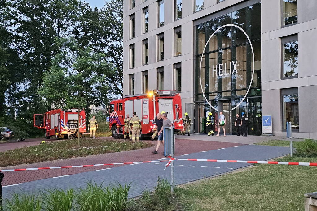 Brandweer ingezet na brandmelding gebouw