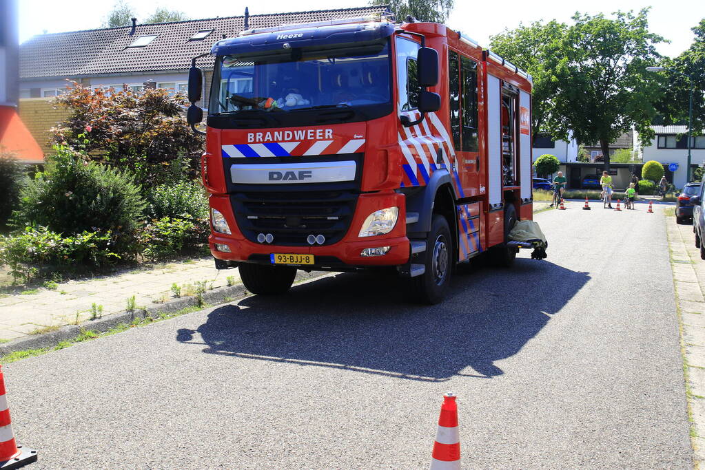 Brand in garage van woning