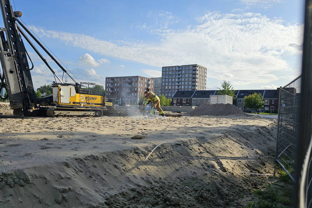 Brand op bouwplaats gedoofd