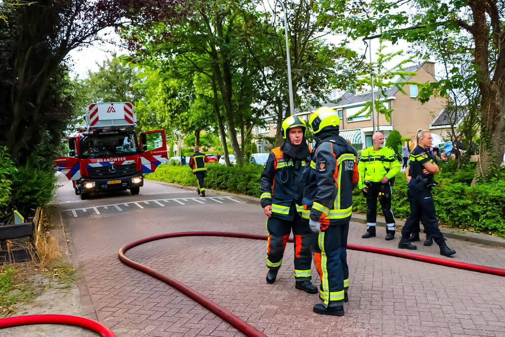 Stapel hout afgebrand