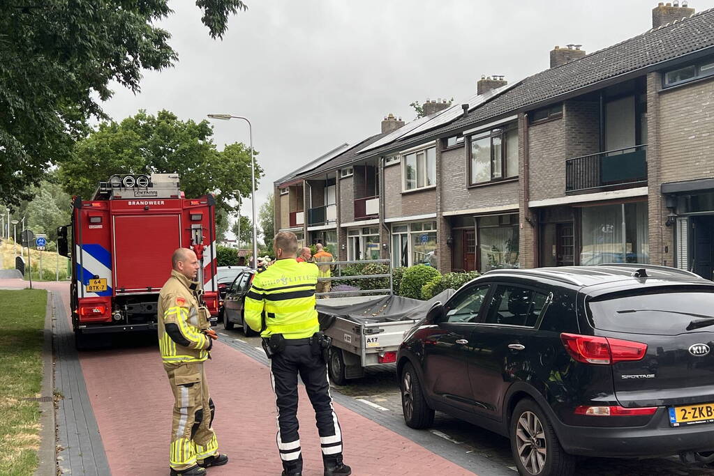 Gasleiding geraakt bij werkzaamheden in tuin