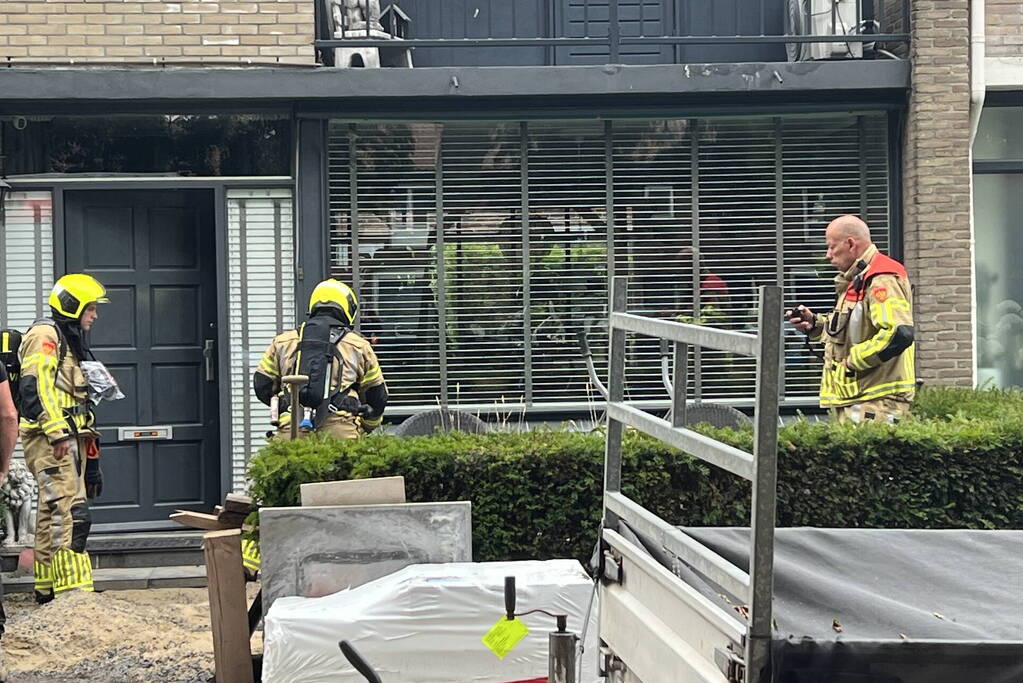 Gasleiding geraakt bij werkzaamheden in tuin