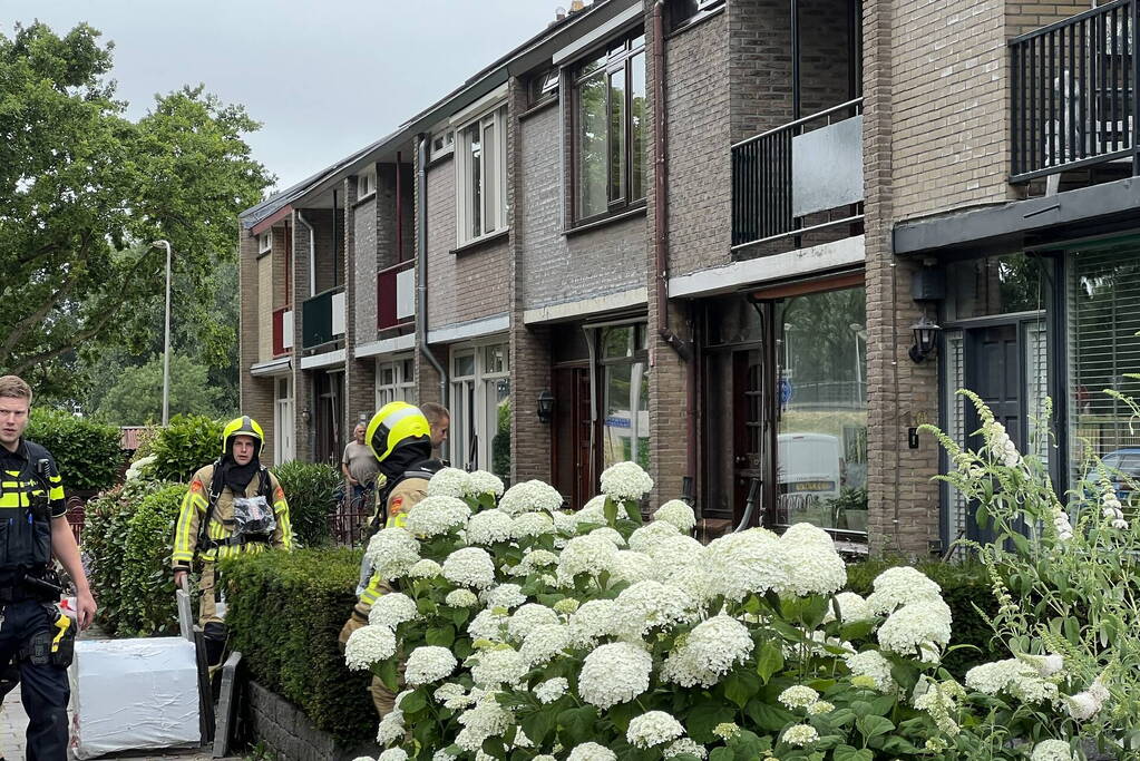 Gasleiding geraakt bij werkzaamheden in tuin