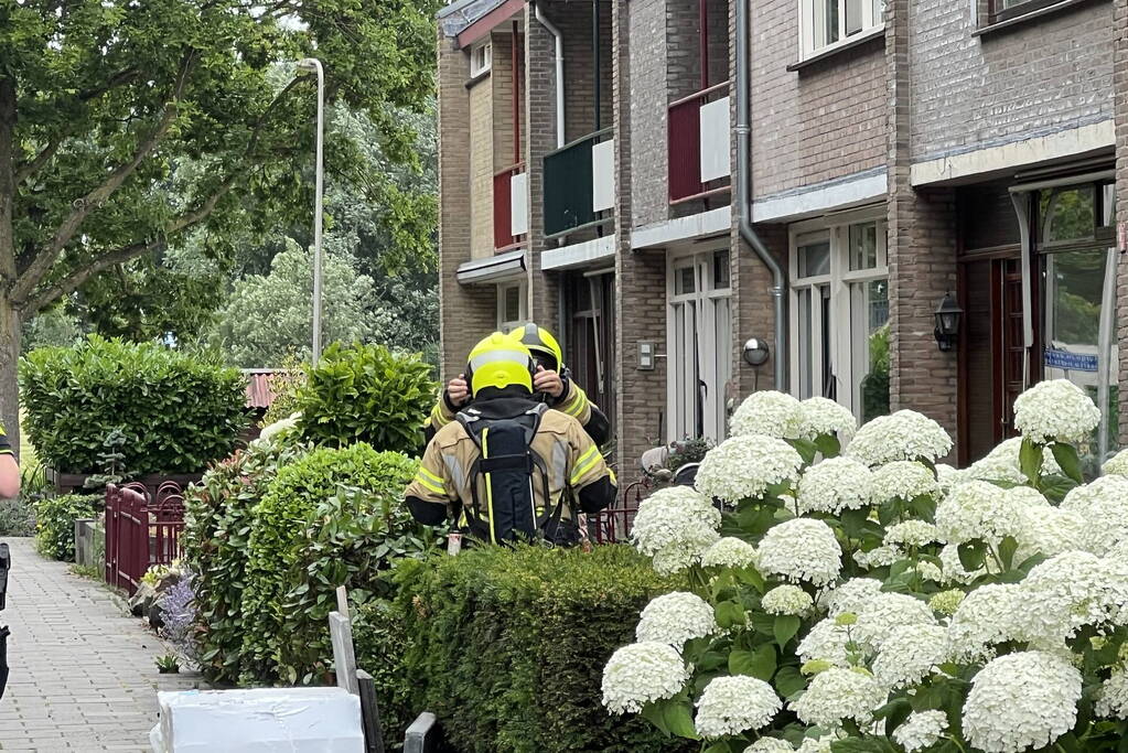 Gasleiding geraakt bij werkzaamheden in tuin