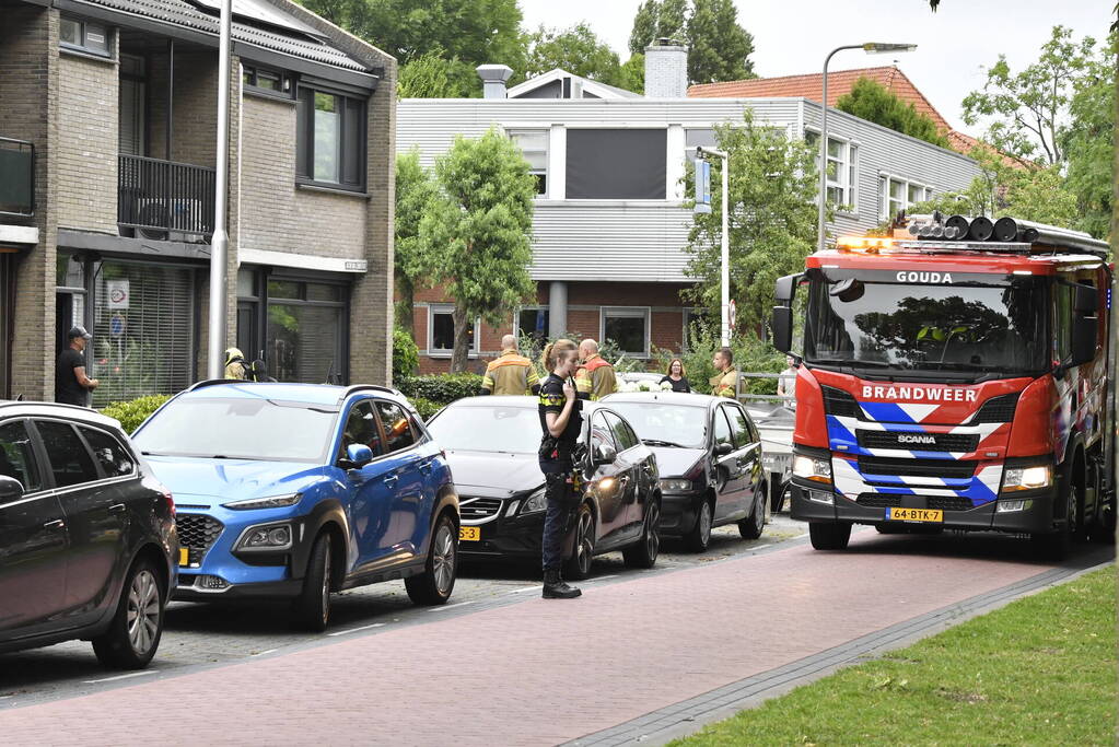 Gasleiding geraakt bij werkzaamheden in tuin