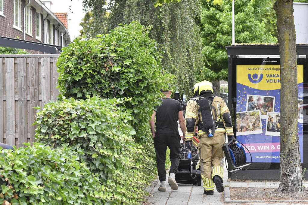 Gasleiding geraakt bij werkzaamheden in tuin