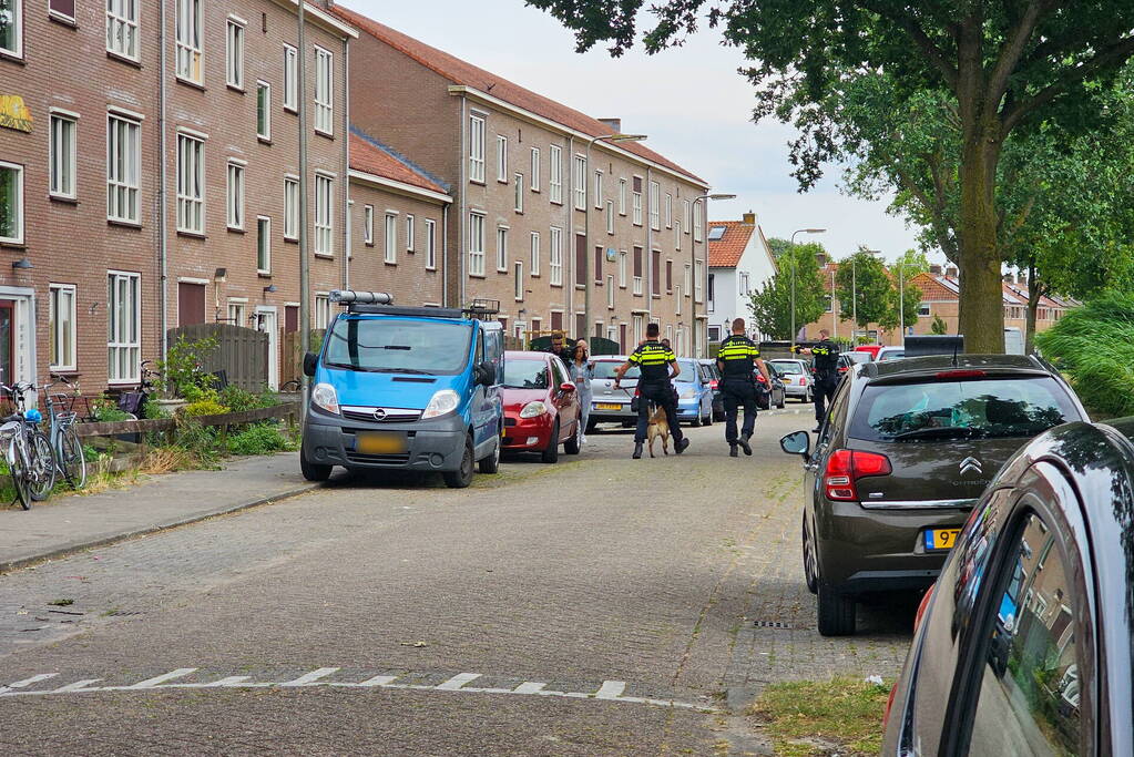 Politie in kogelwerende vesten houden verdachte aan