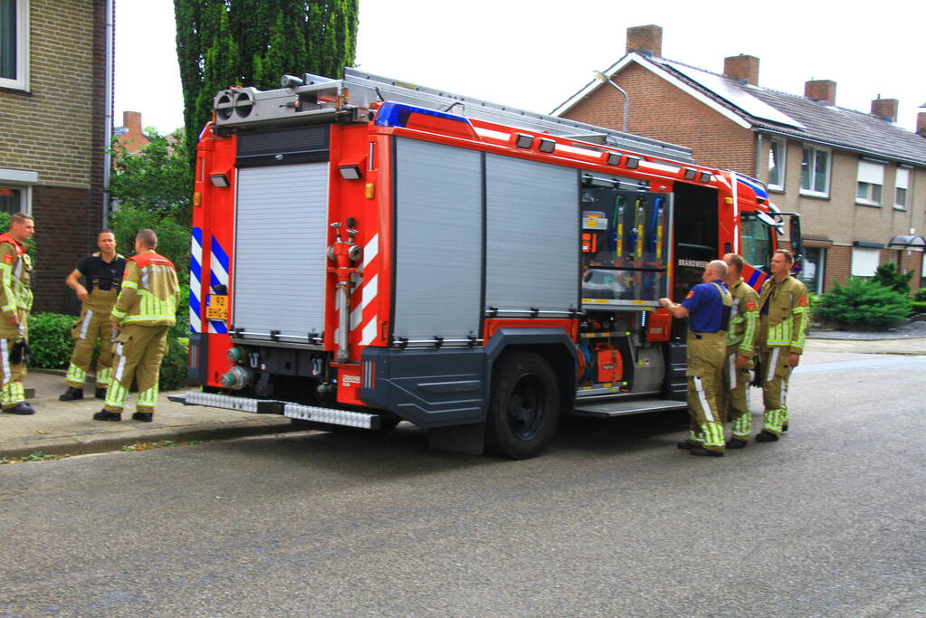 Kat mogelijk vast in schoorsteen van woning