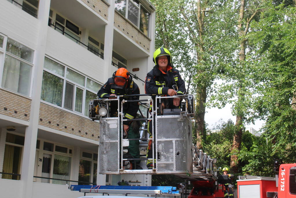 Brandweer verwijdert gevaarlijk hangende takken