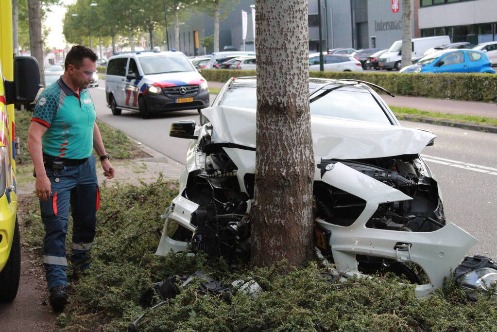 Automobilist botst tegen boom