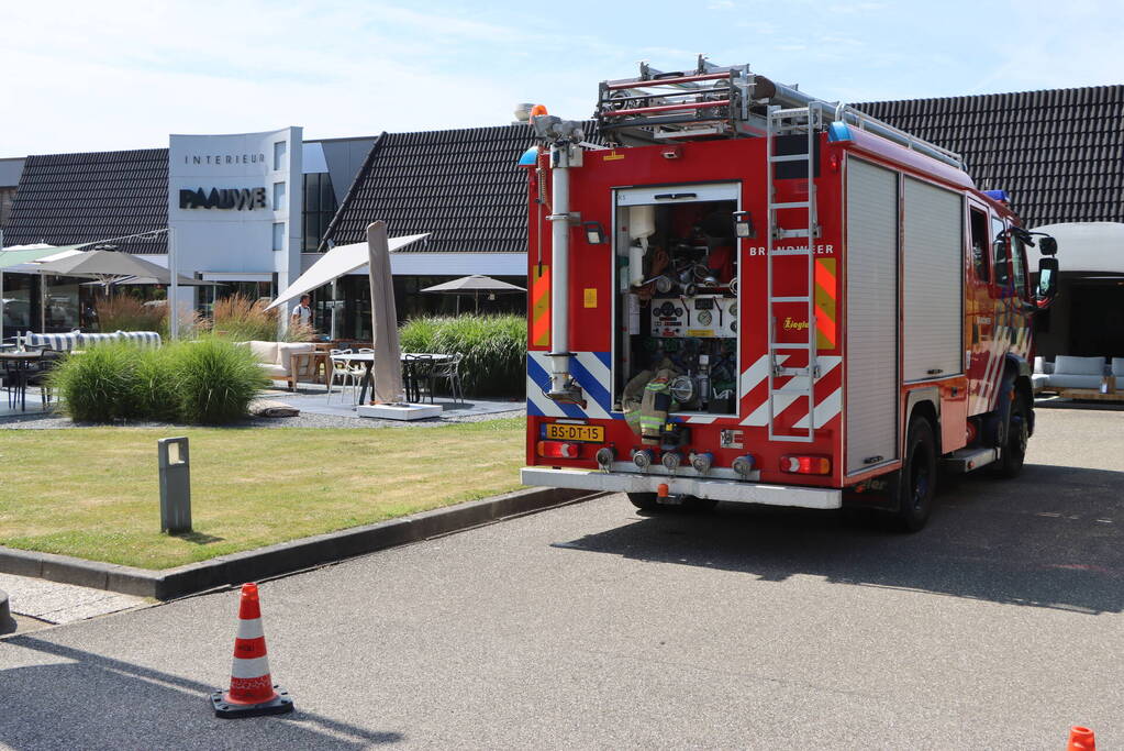 Brandgerucht in interieurwinkel