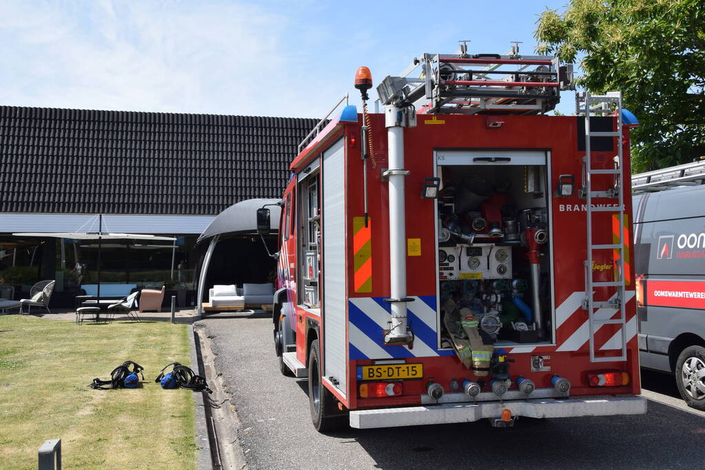 Brandgerucht in interieurwinkel