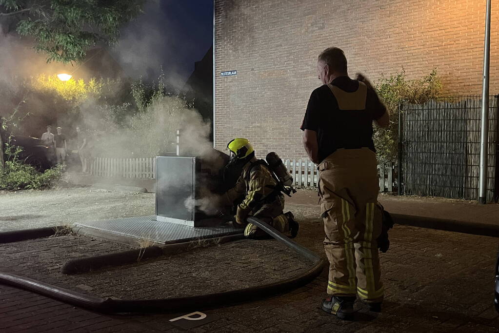 Brand in ondergrondse container