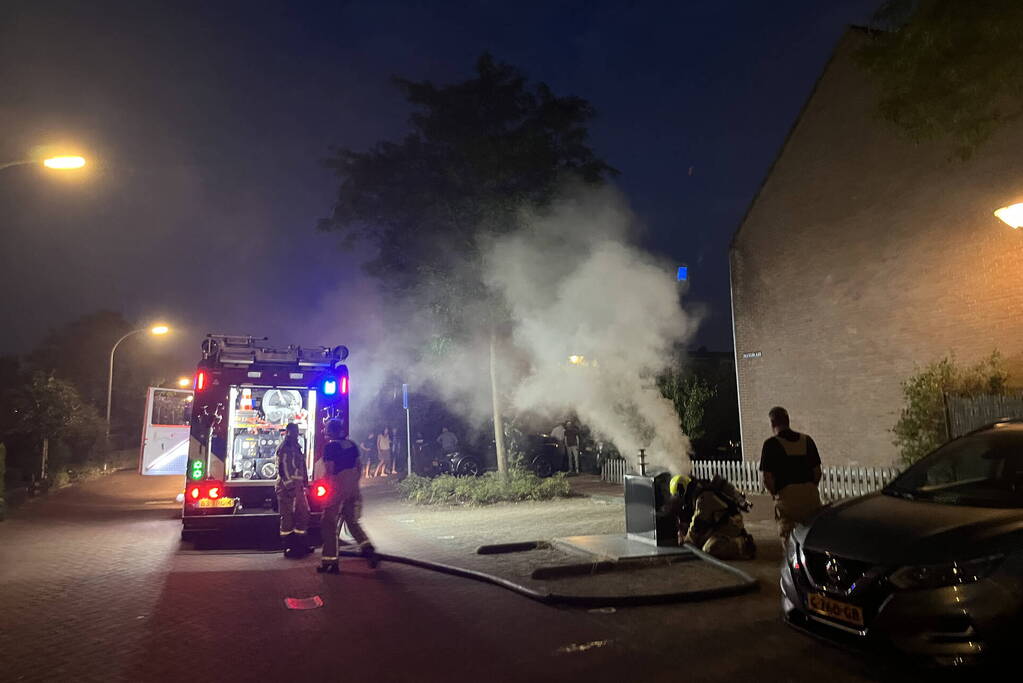 Brand in ondergrondse container