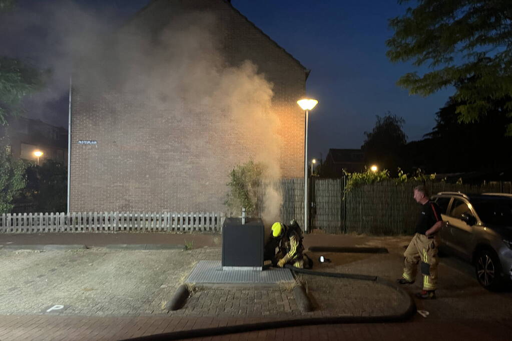 Brand in ondergrondse container