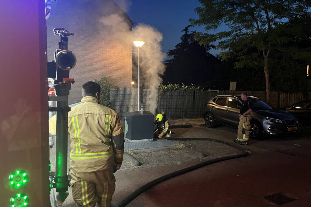 Brand in ondergrondse container