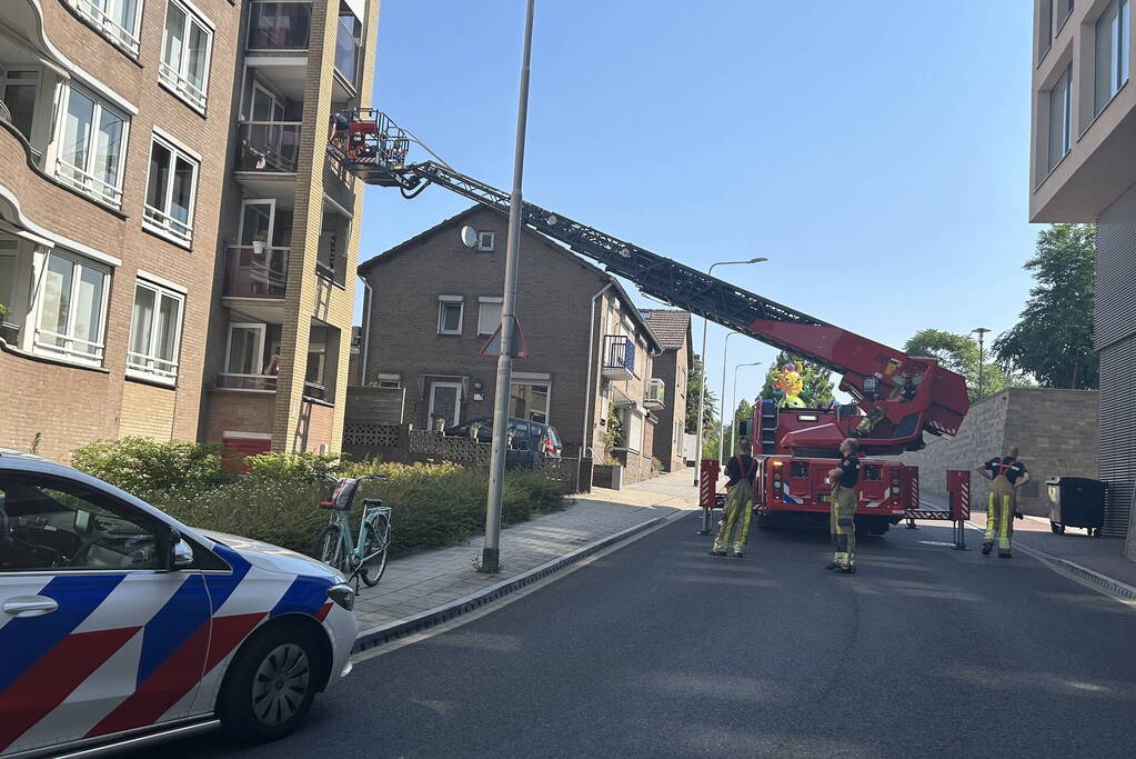 Bewoner sluit zichzelf buiten, brandweer ingezet