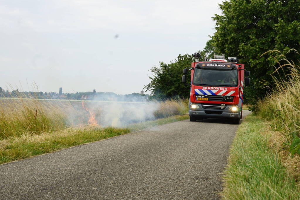 Stuk berm in brand