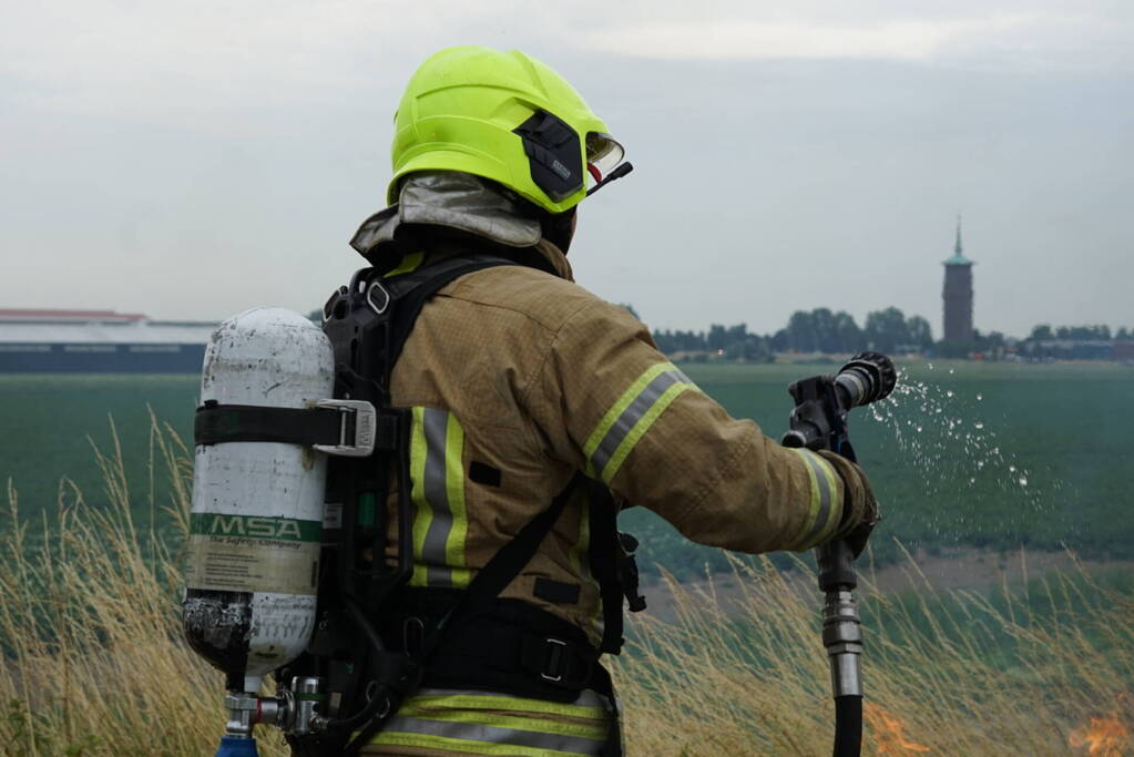 Stuk berm in brand