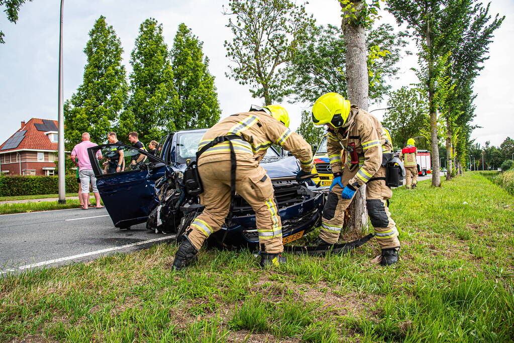 Gewonde nadat dronken persoon tegen boom rijdt