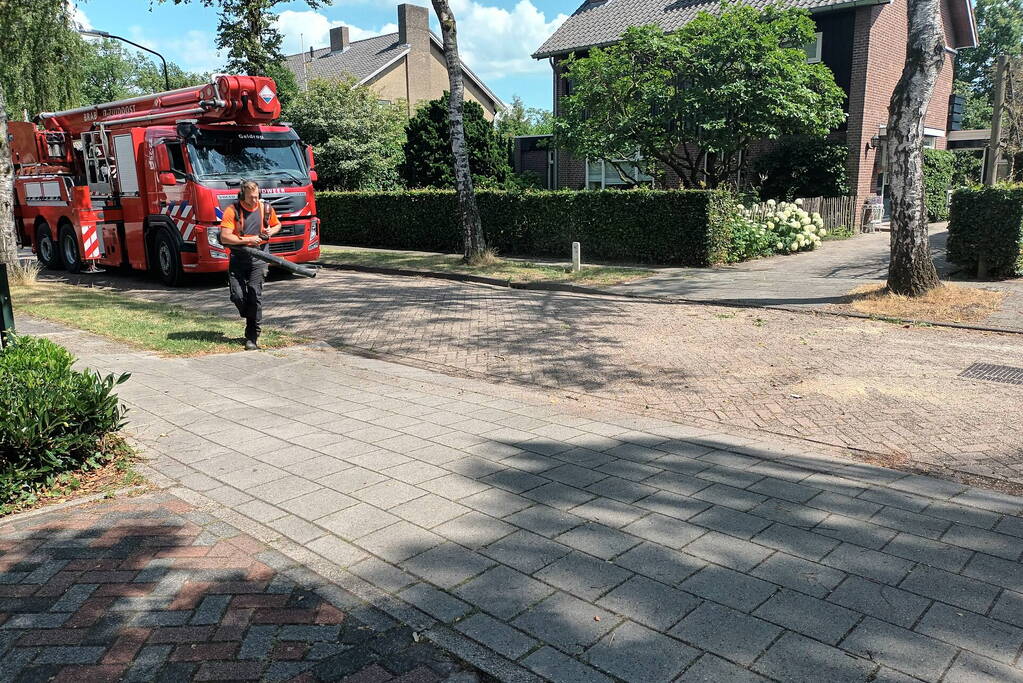 Brandweer verwijdert gescheurde tak