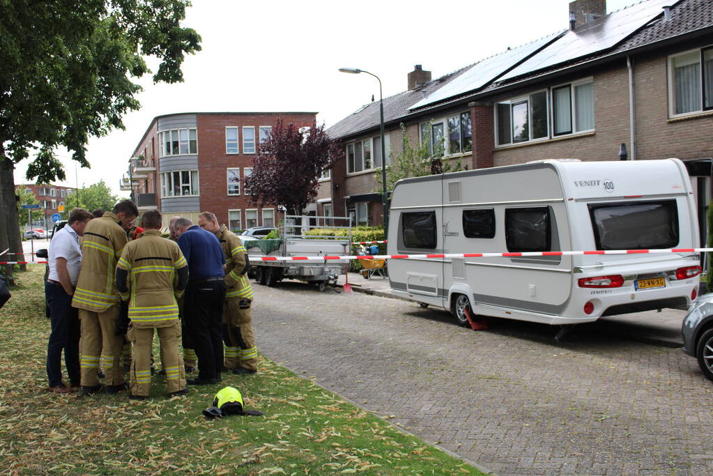 Gaslekkage bij woning door werkzaamheden