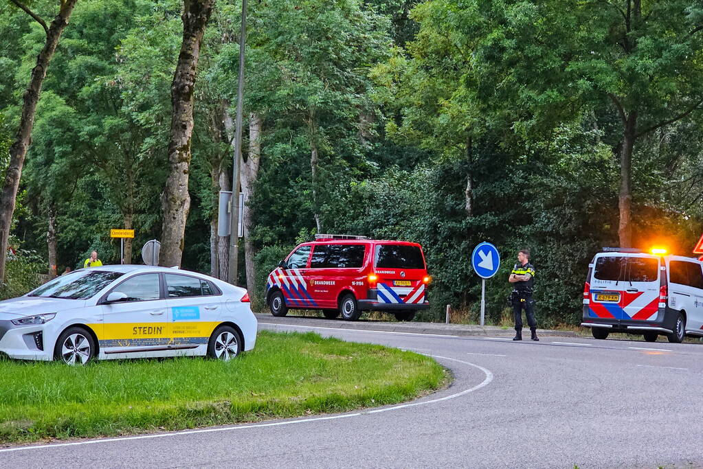 Hoofdgasleiding lek door werkzaamheden