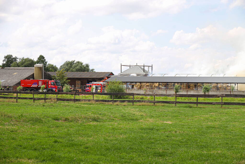 Flinke brand bij agrarisch bedrijf