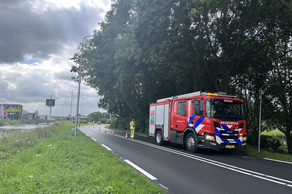 Grote tak dreigt op weg te vallen