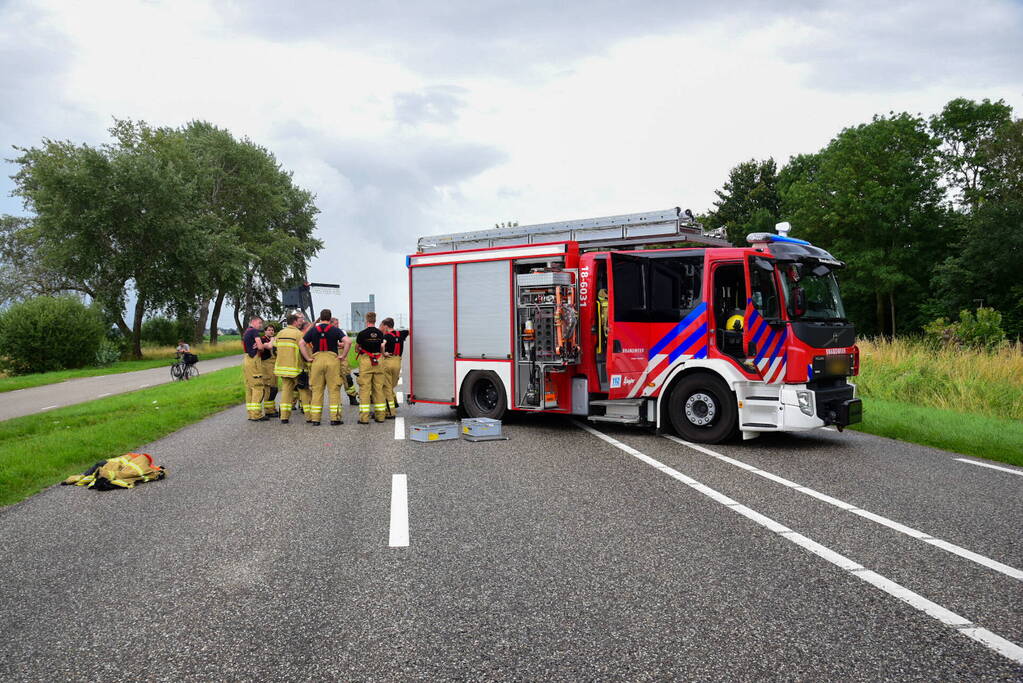 Weg afgesloten door ernstig ongeval