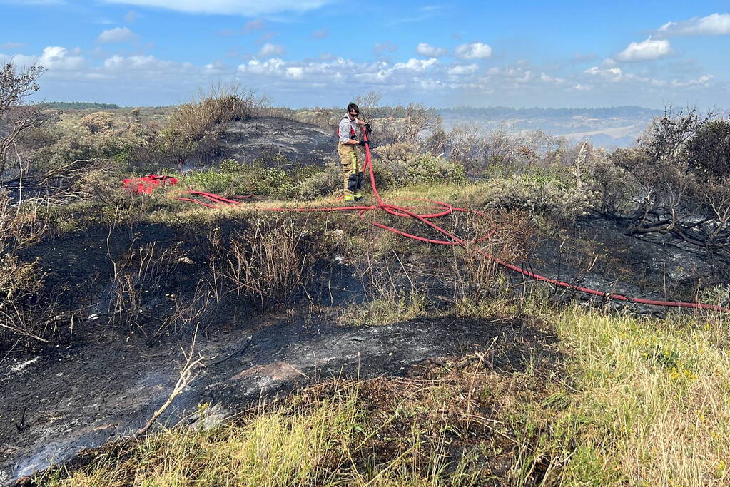 Weer natuurgebied in brand