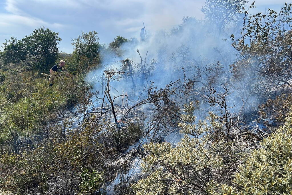 Weer natuurgebied in brand