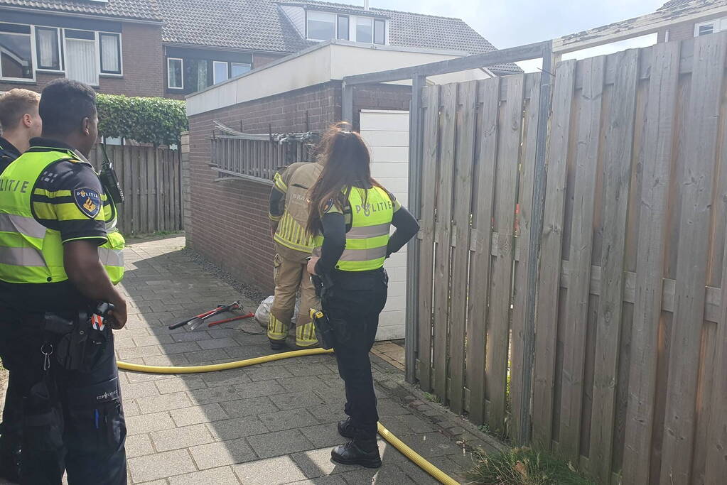 Accu elektrische fiets vliegt in brand