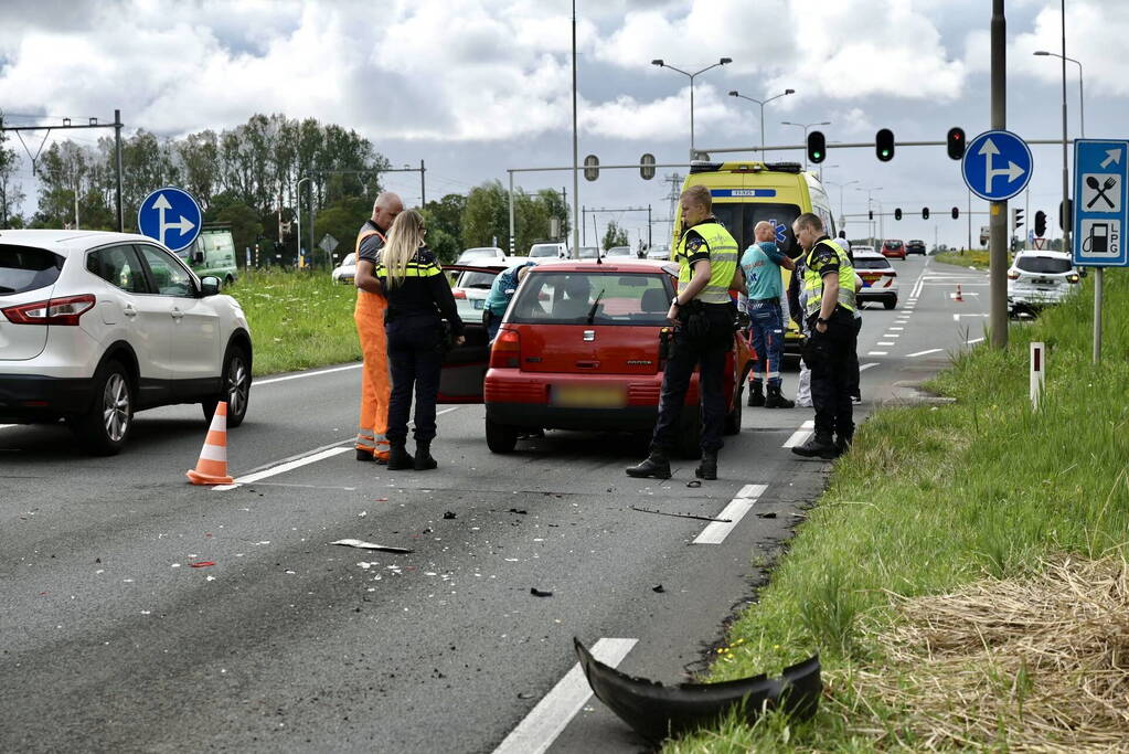 Veel schade bij kop-staart ongeval