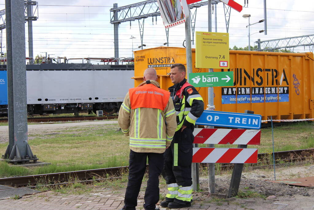 Lekkende ketelwagon op rangeerterrein