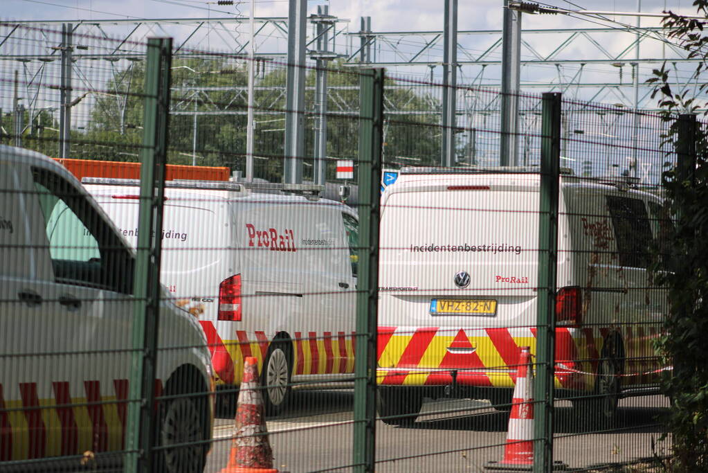 Lekkende ketelwagon op rangeerterrein