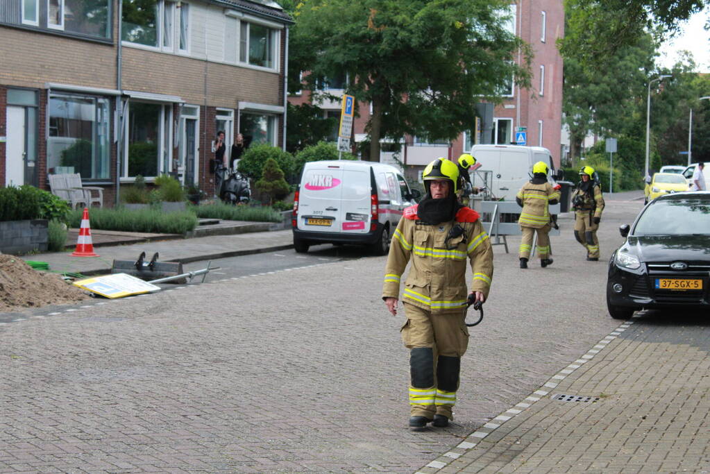 Straat afgesloten vanwege gaslekkage