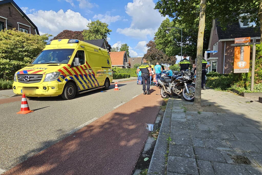 Ernstig ongeval tussen motorrijder en bestuurder van scootmobiel