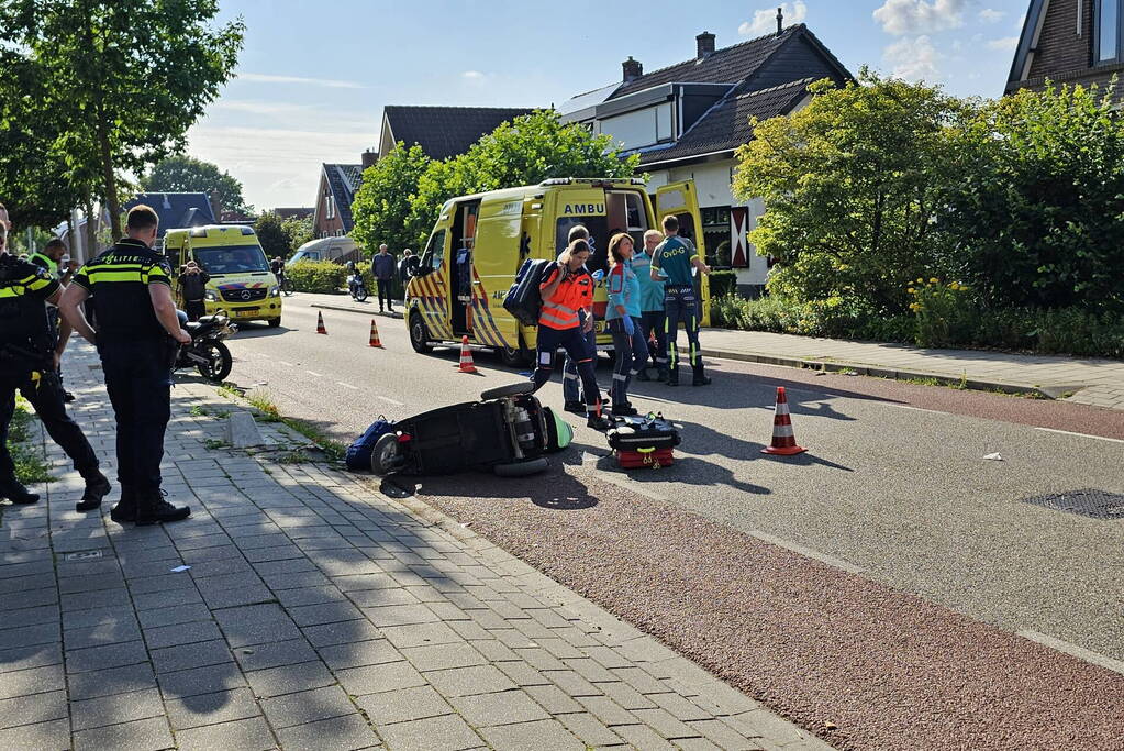 Ernstig ongeval tussen motorrijder en bestuurder van scootmobiel