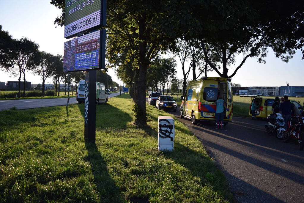 Ongeval met scooterrijder op fietspad