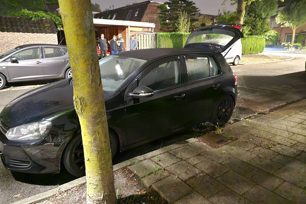 Geparkeerde auto vat vlam