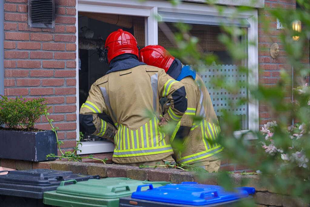 Brand slaat afzuiginstallatie in