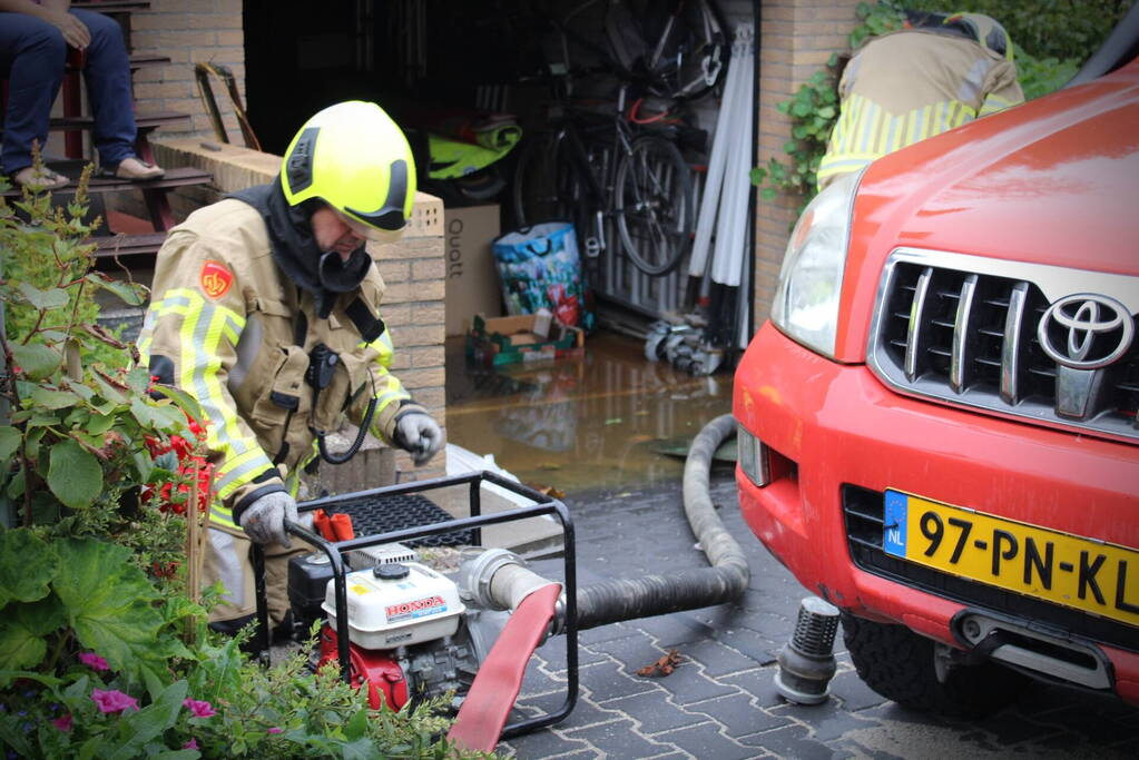 Garagebox volgelopen met water